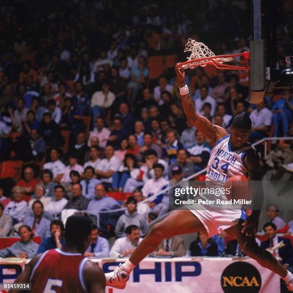 J R Reid NCAA playoffs, North Carolina's J,R, Reid in action, making dunk vs ...