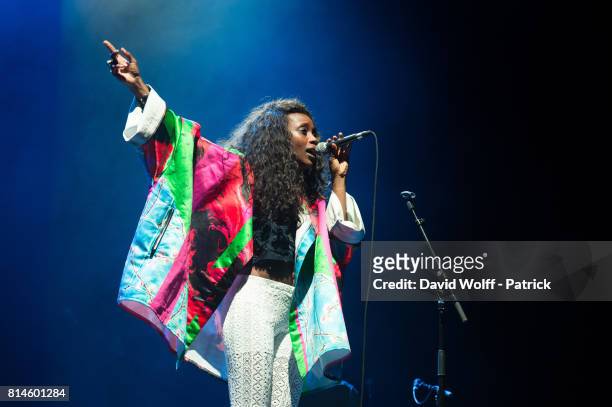 Ysee opens for Mary J Blige at L'Olympia on July 14, 2017 in Paris, France.