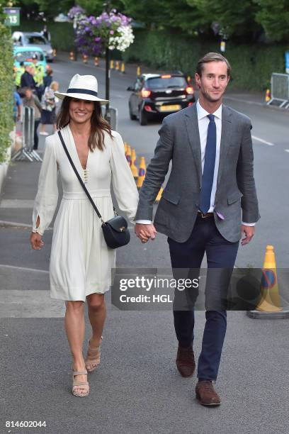 Pippa Middleton & James Matthews seen at Day 11 of Wimbledon 2017 on July 14, 2017 in London, England.