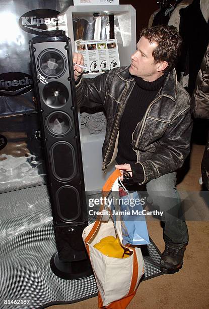 Actor Dylan Walsh with Klipsch Speakers at Boost Mobile at Marquee Lounge on January 21, 2008 in Park City, Utah.