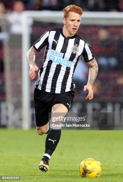 Jack Colback of Newcastle during a pre-season friendly match between Heart of Midlothian and Newcastle United on July 14, 2017 in Edinburgh, Scotland.
