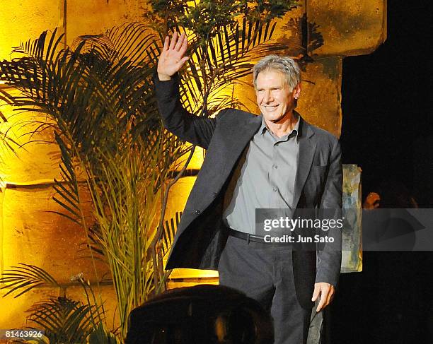 Actor Harrison Ford attends "Indiana Jones and the Kingdom of the Crystal Skull" Japan Premiere at the National Yoyogi Gymnasium on June 5, 2008 in...