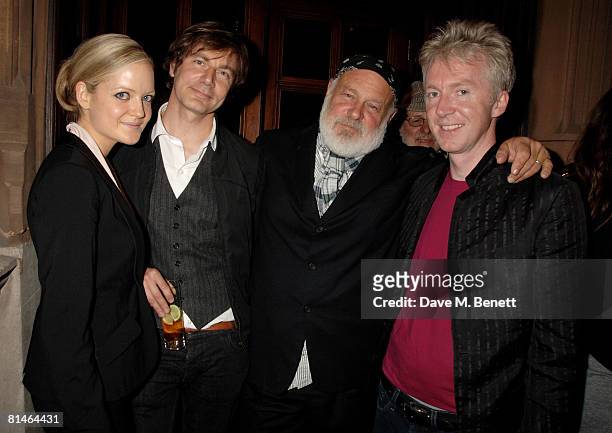 Lady Eloise Anson, Bruce Weber and Philip Treacy attend the afterparty following the screening of 'Let's Get Lost' at Zaika in Soho on June 5, 2008...
