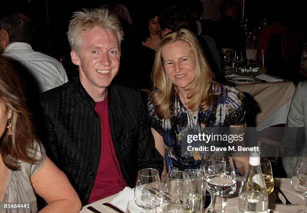 Philip Treacy and Alana Weston attend the afterparty following the screening of 'Let's Get Lost' at Zaika in Soho on June 5, 2008 in London, England.