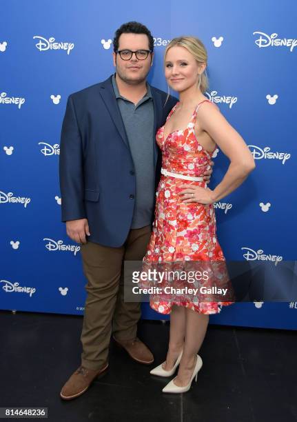 Actors Josh Gad and Kristen Bell of OLAF'S FROZEN ADVENTURE took part today in the Walt Disney Studios animation presentation at Disney's D23 EXPO...