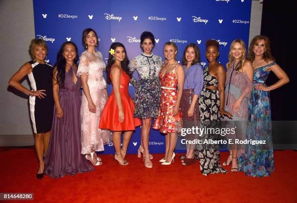 Actors Paige O'Hara , Irene Bedard , Mandy Moore , Auli'i Cravalho , Sarah Silverman , Kristen Bell , Kelly Macdonald , Anika Noni Rose , Linda...