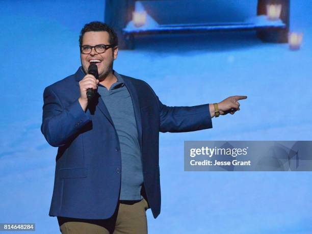 Actor Josh Gad of OLAF'S FROZEN ADVENTURE took part today in the Walt Disney Studios animation presentation at Disney's D23 EXPO 2017 in Anaheim,...