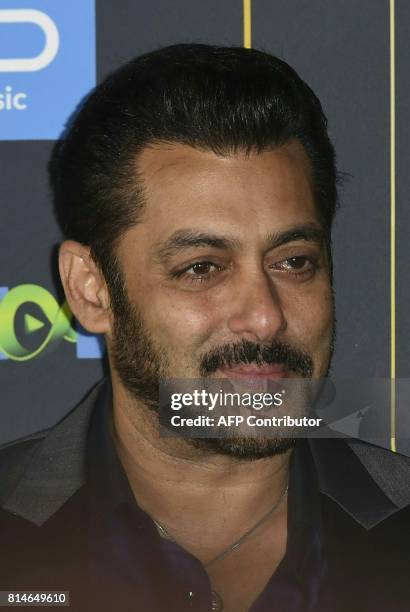 Bollywood Actor Salman Khan arrives for IIFA Rocks July 14, 2017 at the MetLife Stadium in East Rutherford, New Jersey during the 18th International...