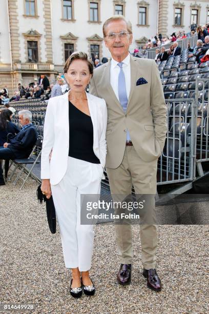 German actress Monika Peitsch and her husband Sven Hansen-Hochstadt attend the Thurn & Taxis Castle Festival 2017 - 'Aida' Opera Premiere on July 14,...