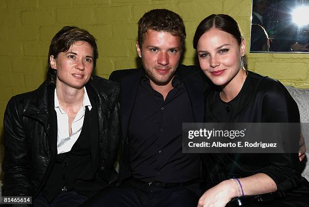 Director Kimberly Peirce , actor Ryan Phillippe, and actress Abbie Cornish attend at the Australians In Film 2008 "Breakthrough Awards" held at the...