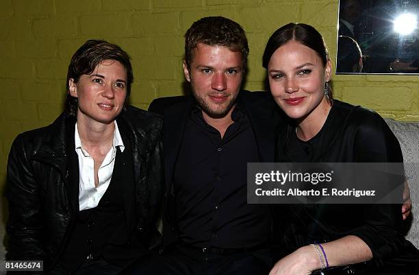 Director Kimberly Peirce, actor Ryan Phillippe and actress Abbie Cornish attend the Australians In Film 2008 "Breakthrough Awards" at the Avalon...