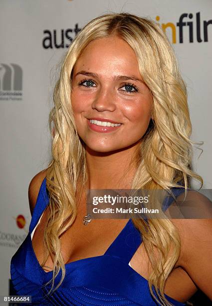 Actress Stephanie McIntosh arrives at Australians In Film 2008 "Breakthrough Awards" on June 5, 2008 at the Avalon Hotel in Los Angeles, California.