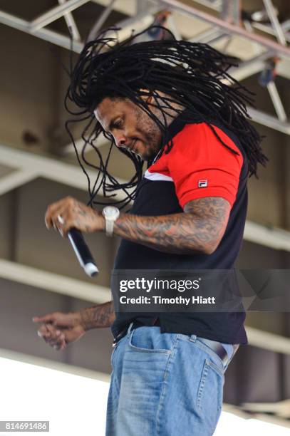 Wacka Flocka Flame performs on day one of the 2017 Forecastle Festival on July 14, 2017 in Louisville, Kentucky.