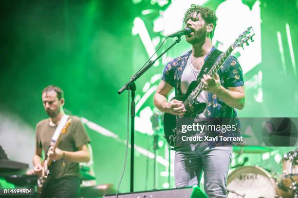 Yannis Philippakis of Foals performs in concert during day 2 of Festival Internacional de Benicassim on July 14, 2017 in Benicassim, Spain.