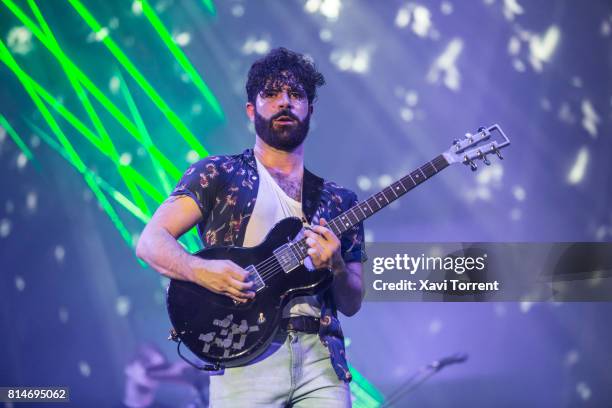 Yannis Philippakis of Foals performs in concert during day 2 of Festival Internacional de Benicassim on July 14, 2017 in Benicassim, Spain.