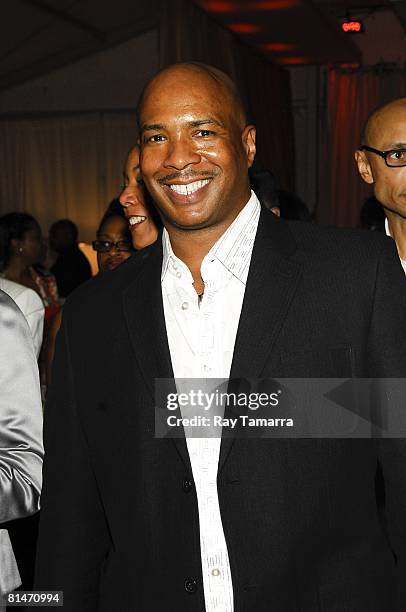 Musician Ray Chew poses for photos during the Apollo Theater Fourth Annual Hall Of Fame Induction Ceremony After Party at the Apollo Theater on June...