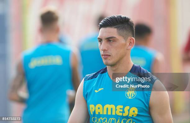 Cristian Espinoza during the first week of Villarreal CF training session at Ciudad Deportiva of Miralcamp, July 14 in Vila-real, Spain.