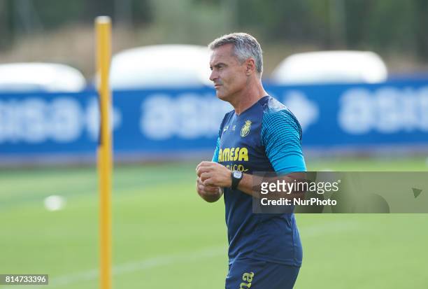 Fran Escriba, head coach of Villarreal during the first week of Villarreal CF training session at Ciudad Deportiva of Miralcamp, July 14 in...