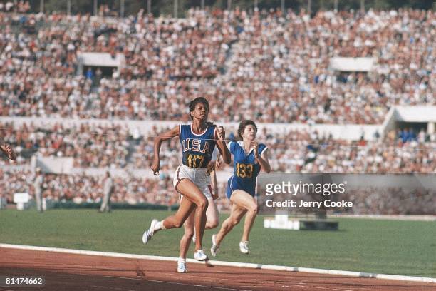 Track & Field: 1960 Summer Olympics, USA Wilma Rudolph in action winning 100M race at Olympic Stadium, Rome, ITA 9/19/1960