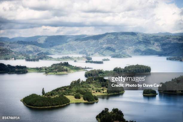 lake bunyonyi - uganda stock pictures, royalty-free photos & images