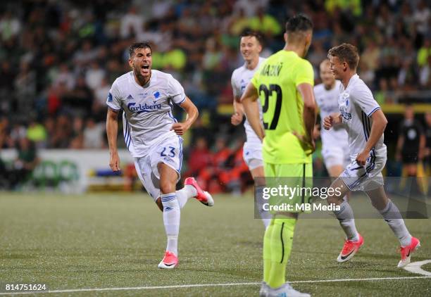 Andrija Pavlovic Goal, celebration, 1-1 during the UEFA European Champions League Second qualifying round, Match 1 match between MSK Zilina - FC...