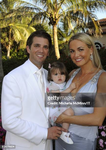 Donald Trump, Jr., Kai Trump and Vanessa Trump after the wedding of Ivana Trump and Rossano Rubicondi at the Mar-a-Lago Club on April 12, 2008 in...