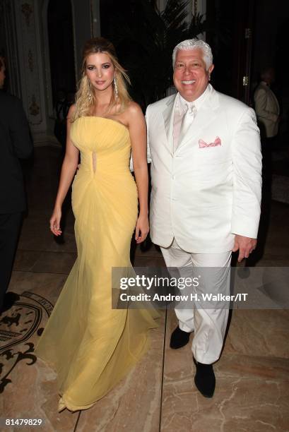 Ivanka Trump and designer Dennis Basso during the wedding of Ivana Trump and Rossano Rubicondi at the Mar-a-Lago Club on April 12, 2008 in Palm...