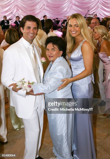 Donald Trump, Jr., Maria Zelnickoba and Vanessa Trump during the wedding reception of Ivana Trump and Rossano Rubicondi at the Mar-a-Lago Club on...