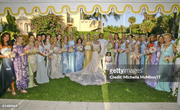 Ivanka Trump , Ivana Trump and Rossano Rubicondi with the bridesmaids after the wedding of Ivana Trump and Rossano Rubicondi at the Mar-a-Lago Club...