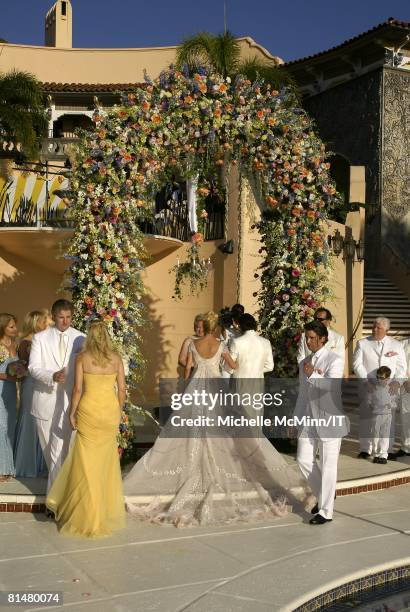 Eric Trump, Ivanka Trump, Ivana Trump, Rossano Rubicondi and Donald Trump, Jr. During the wedding of Ivana Trump and Rossano Rubicondi at the...