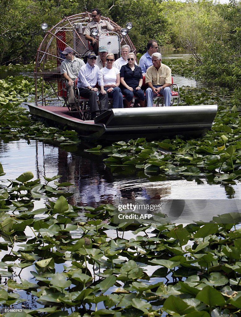 (L-R-front) Republican presidential cand