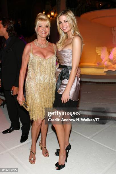 Ivana Trump and Ivanka Trump attend the Drinks, Dinner and Disco Party the night before the wedding of Ivana Trump and Rossano Rubicondi at the...