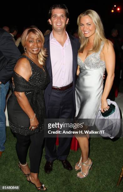 Janice Combs, Donald Trump Jr. And wife Vanessa Trump attend the Drinks, Dinner and Disco Party the night before the wedding of Ivana Trump and...