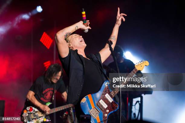 Guitarist John Rzeznik of Goo Goo Dolls performs at Shoreline Amphitheatre on July 14, 2017 in Mountain View, California.