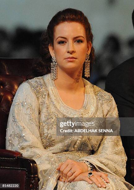 Princess Lalla Salma , wife of Moroccan King Mohammed VI, attends late on June 6, 2008 a concert by US singer Jessie Norman directed by Rachael Worby...