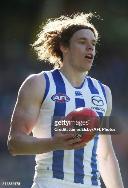 Ben Brown of the Kangaroos in action during the 2017 AFL round 17 match between the Port Adelaide Power and the North Melbourne Kangaroos at the...