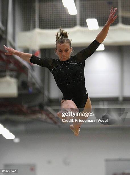 Daria Bijak of Germany in action during the women inividual all rounder competition of the German Artistic Gymnastics Championships at the...