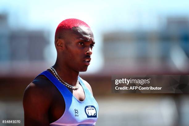 France's Thomas Jordier competes in the men's 400 metres during the French Athletics Championships Elite 2017, in Marseille, southern France on July...