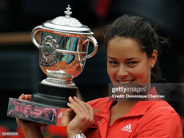 Ana Ivanovic wins the French Open at Roland Garros on June 7 Paris France