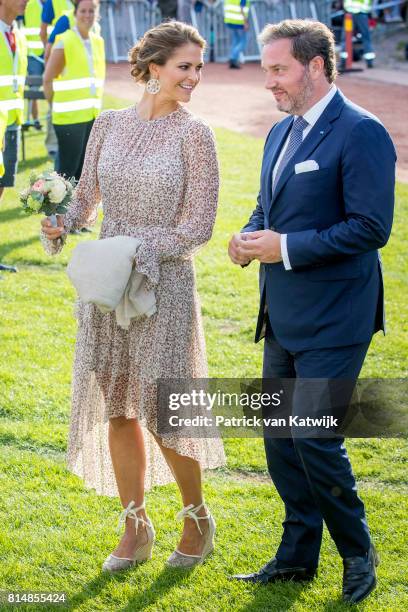 Princess Madeleine of Sweden and her husband Chris O'Neill attend the Victoria day celebration on the occasion of The Crown Princess Victoria of...