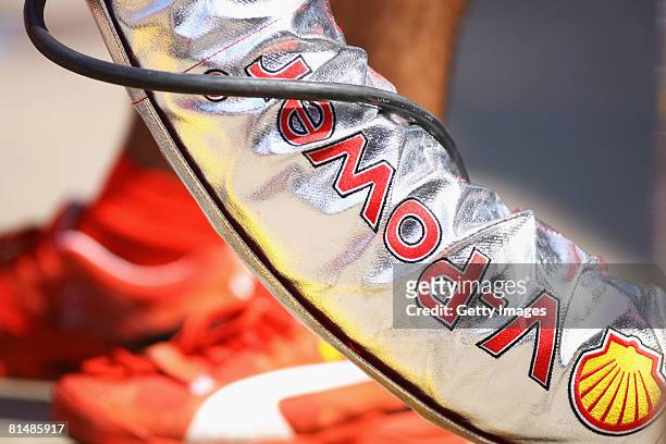 Detail on a Shell V-Power refuelling hose is seen during qualifying for the Canadian Formula One Grand Prix at the Circuit Gilles Villeneuve June 7,...