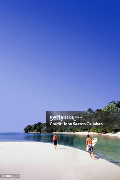 surfing in the andaman islands - andaman islands stock pictures, royalty-free photos & images