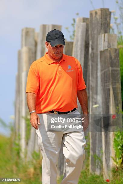 Tim Thelen of United States in action during the second round of the WINSTONgolf Senior Open played at the Links Course, WINSTONgolf on July 15, 2017...