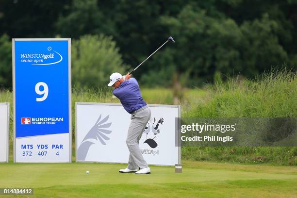 Peter Fowler of Australia in action during the second round of the WINSTONgolf Senior Open played at the Links Course, WINSTONgolf on July 15, 2017...