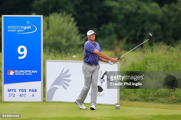 Peter Fowler of Australia in action during the second round of the WINSTONgolf Senior Open played at the Links Course, WINSTONgolf on July 15, 2017...