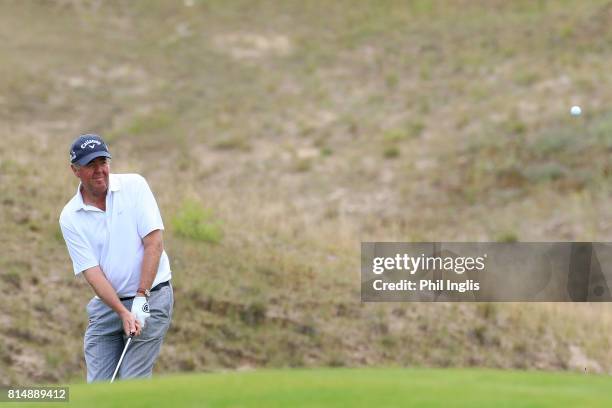 Greg Turner of New Zealand in action during the second round of the WINSTONgolf Senior Open played at the Links Course, WINSTONgolf on July 15, 2017...