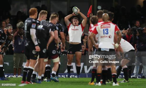 Malcolm Marx of the Emirates Lions during the Super Rugby match between Cell C Sharks and Emirates Lions at Growthpoint Kings Park on July 15, 2017...