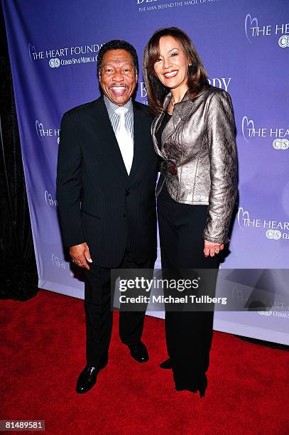 Singer Marilyn McCoo arrives with husband Billy Davis Jr. At the Heart Foundation's honoring of Berry Gordy with the Steven S. Cohen Humanitarian...