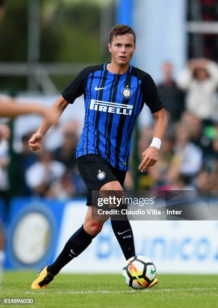 Zinho Vanheusden of FC Internazionale in action during the Pre-Season Friendly match between FC Internazionale and Nurnberg on July 15, 2017 in...