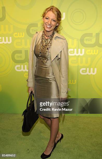 Actress Blake Lively arrives at the 2008 CW Network Upfronts in Lincoln Center on May 13, 2008 in New York City.